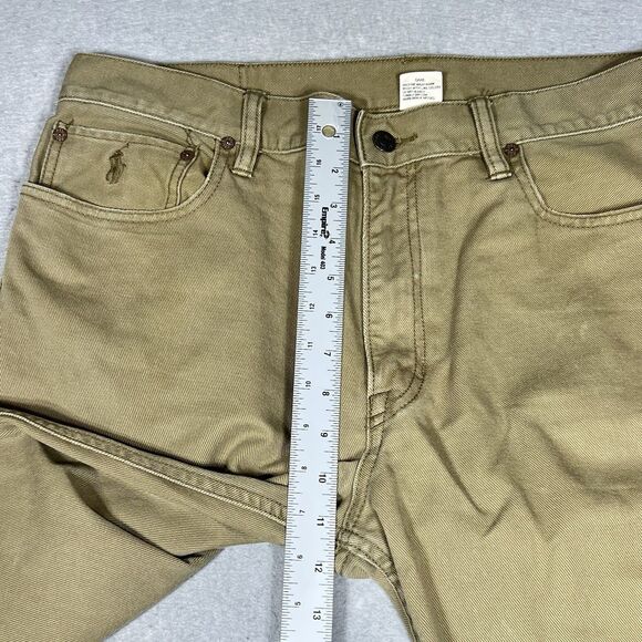 Polo Ralph Lauren Pants Jeans Classic 867 Brown Khaki Tan Men’s 35X32 - Picture 10 of 14